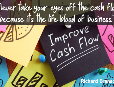 Improve cashflow business quote Richard Branson